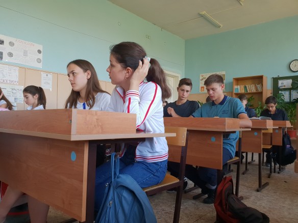 Klassenzimmer Schule No. 1, Volzhskiy, Russland